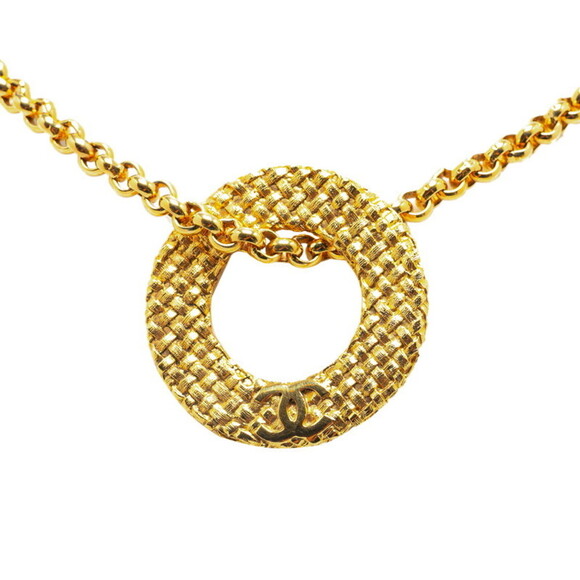 CHANEL Gold Coco Mark Necklace - Picture 1 of 5